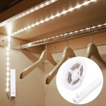 Umnuou - Placard, bande lumineuse led 1M avec détecteur de mouvement, lumières led à piles pour chambre, escaliers, couloir, cuisine, vestiaire, etc.