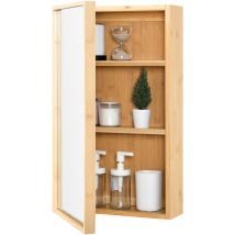 [en.casa] - Placard mural Ikorfat pour salle de bain porte avec miroir 61 x 35 x 14 cm
