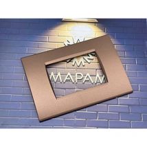 Placca in tecnopolimero bronzo compatibile con serie bticino living 3 - 4 - 7 moduli - Numero Moduli: 7 moduli