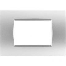 Placca 3 Posti silver Tech living Light compatibile LNA4803 / LN4703