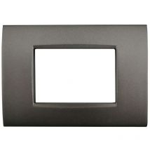 Placche compatibili bticino livinglight air placca quadra per supporti LN4703C 4 Posti - grigio antracite T05