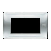 Placca In Tecnopolimero, Inox Lucido, 4 Moduli Nea Flexa Urmet 11804.il