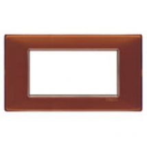 Placca Plana 4 Moduli Reflex In Tecnopolimero, Tabacco Vimar 14654.49