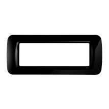Placca top Gewiss system nera 6 posti GW22516