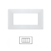 Placca 4 Posti Bianca matix AM4804 / 504SA Compatibile