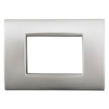 Placca 7 moduli tech per Bticino Living air compatibile silver tipo lnc4807te