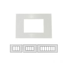 Placca 3 Posti Bianca Satinata - Compatibile Living Light TOT