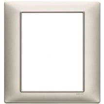 Placca 8 moduli (4+4) tecnopolimero, nichel opaco Vimar Plana 14668.21