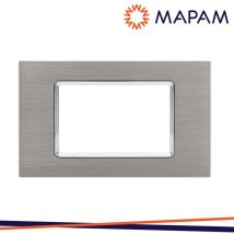 Placca Alluminio T1-art 8004ll-4 4p Platino