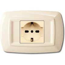 Placca coprinterruttori tondo avorio – ECL2599A – Tecnopolimero di alta qualità – 1 modulo – Compatibile BTicino Magic – Brico Dea