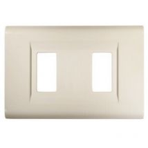 Placca bianca in abs serie click feb per magic 2 fori - 2582/WH