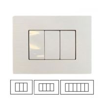 Placca Bianca Satinata 3 Posti MATIX Compatibile-3 Posti