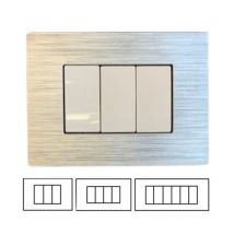 Placca Silver Satinato 3 Posti matix Compatibile-3 Posti