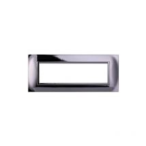 Plaque compatibles Bticino Livinglight 7 modules plastique carré couleur chrome poli