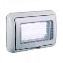 Ettroit - Copertura serie Space, 4 moduli, grigio, IP55 LG2704