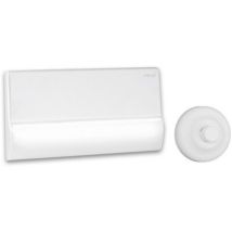 Placca con rosone + bottone + prolunga Bianca – Accessorio per cassette incasso Sara in rame – 1 – Pucci