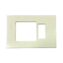 Placca combinata foro schuko quadro + 1 posto venus - mm.115x80h. - (1869.a)
