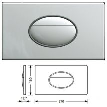 Placca Di Comando Ellipse todini - Bianco Soft - Azionamento Meccanico - Compatibile con Cassette idea - Abs Alta Resistenza