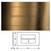 Incanthoo - Placca Di Comando Idea Blu todini - Azionamento Meccanico - Per Cassette Della Linea idea blu Abs Alta Resistenza - Bronzo