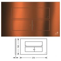 Incanthoo - Placca Di Comando Idea Blu todini - Azionamento Meccanico - Per Cassette Della Linea idea blu Abs Alta Resistenza - Rame