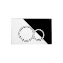 Rak Ceramics - Placca di comando per bagno modello rotonda per cassetta rak ecofix colore bianco - cromo