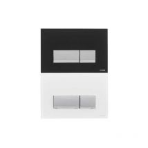 Schwab - Placca di comando magnus in vetro doppio tasto nera