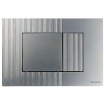 Schwab - Placca di comando metis doppio tasto cromata