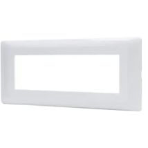 Placca compatibile Matix bianca 6 fori – Plastica – Elettricità