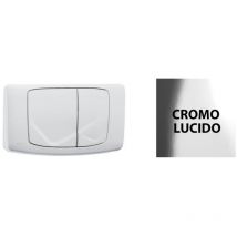 Placca pulsante doppio scarico ag-rios bianca Valsir vs0828501 colore cromato lucido