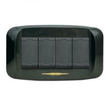 Placca in Metallo Banquise Illuminabile 4 Moduli Grigio Scuro – 45PB94GSM