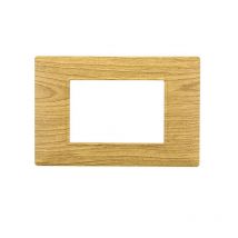 Placca Interruttore 3 Moduli Compatibile Matix Copripresa Luci Bamboo C8803 lba