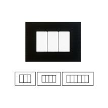 Placca Nero Lucido 6 Posti matix Compatibile-6 Posti