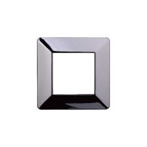 Ettroit - Plaque compatibles Vimar Plana 2 modules plastique couleur chrome poli EV83213