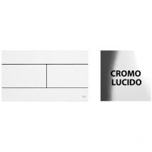 Placca slim dual - abbinabile alle cassette OLI colore cromo lucido