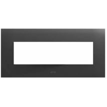 Placca Rettangolare In Metallo Grigio Scuro Smart44 7 Moduli Ave 44psm7gtk