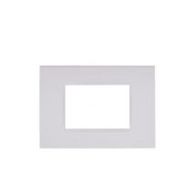 Placca tecnopolimero art compatibile con bticino livinglight lna4803bi 3moduli bianco - 8003- 01