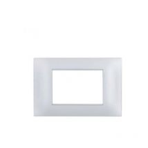 Placca tecnopolimero gem compatibile con vimar plana 14653.21 3 moduli silver - 6003-09
