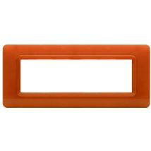 Placca Ave 44py07ap "tecnopolimero Sistema 44" 7 Moduli Arancione Opalino