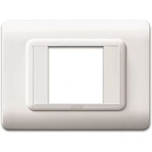 Ave placca tecnopolimero 44 bianca ral9010 2moduli cent 44py02b