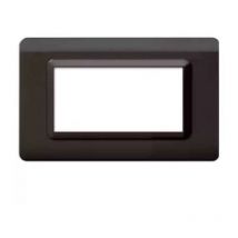 Placca tecnopolimero s44 colore grigio scuro 4 moduli 44py04gsl
