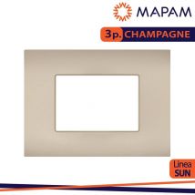 Placche 3 4 7 posti moduli per supporti compatibili con vimar Arké T13-3 posti-oro satinato