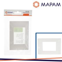 Placca Tecnopolimero T2-gem M6003-01 3p Bianco In Blister