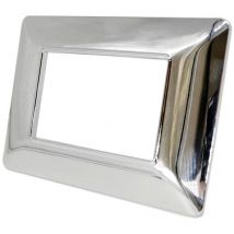 Placchetta per interruttore a 3 posti argento cassetta 503 compatibile con btcino matix supporto cover