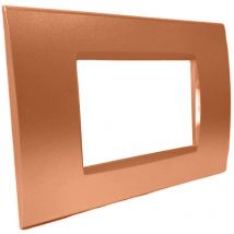 Placchetta per interruttore a 4 posti arancio cassetta 504 compatibile con bticino living light supporto cover