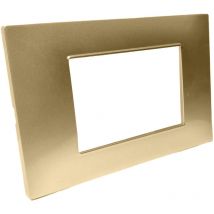 Placchetta per interruttore in metallo a 3 sabbia cassetta 503 compatibile con vimar plana supporto cover