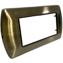 Placchetta per interruttore in metallo a 4 posti ottone cassetta 504 compatibile con living international supporto cover