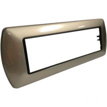 Placchetta per interruttore in metallo a 7 posti champagne cassetta 507 compatibile con living international supporto cover