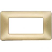 Placchetta Placca Titanium 4 Posti Copripresa Interruttore Luci C8804 chp