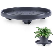 ProGarden – Support à fleurs sur roulettes – Plastique durable – Diamètre 30/35 cm – Globe