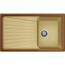 Plados - Evier de cuisine granit a 1 bac plus egouttoir SP8610 Terre de France